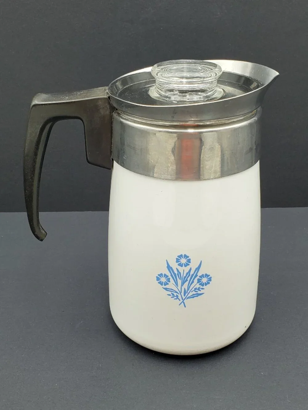 Corningware Blue Cornflower 6 C Stovetop Percolator Complete 5 Piece Coffee Pot - Picture 4 of 11